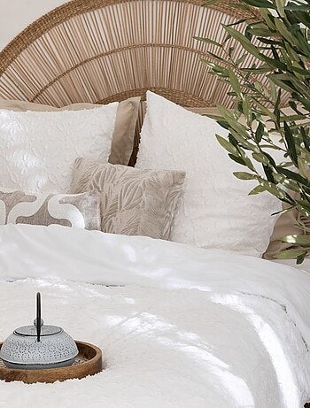 Juego de cama con estampado de flores en jacquard