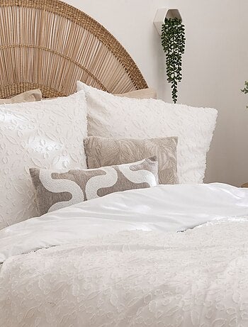 Juego de cama con estampado de flores en jacquard