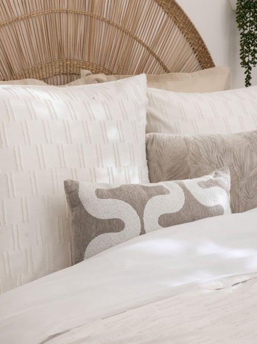Juego de cama con estampado de flores en jacquard - Kiabi