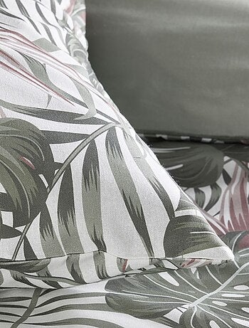 Juego de cama con estampado de hojas - Doble