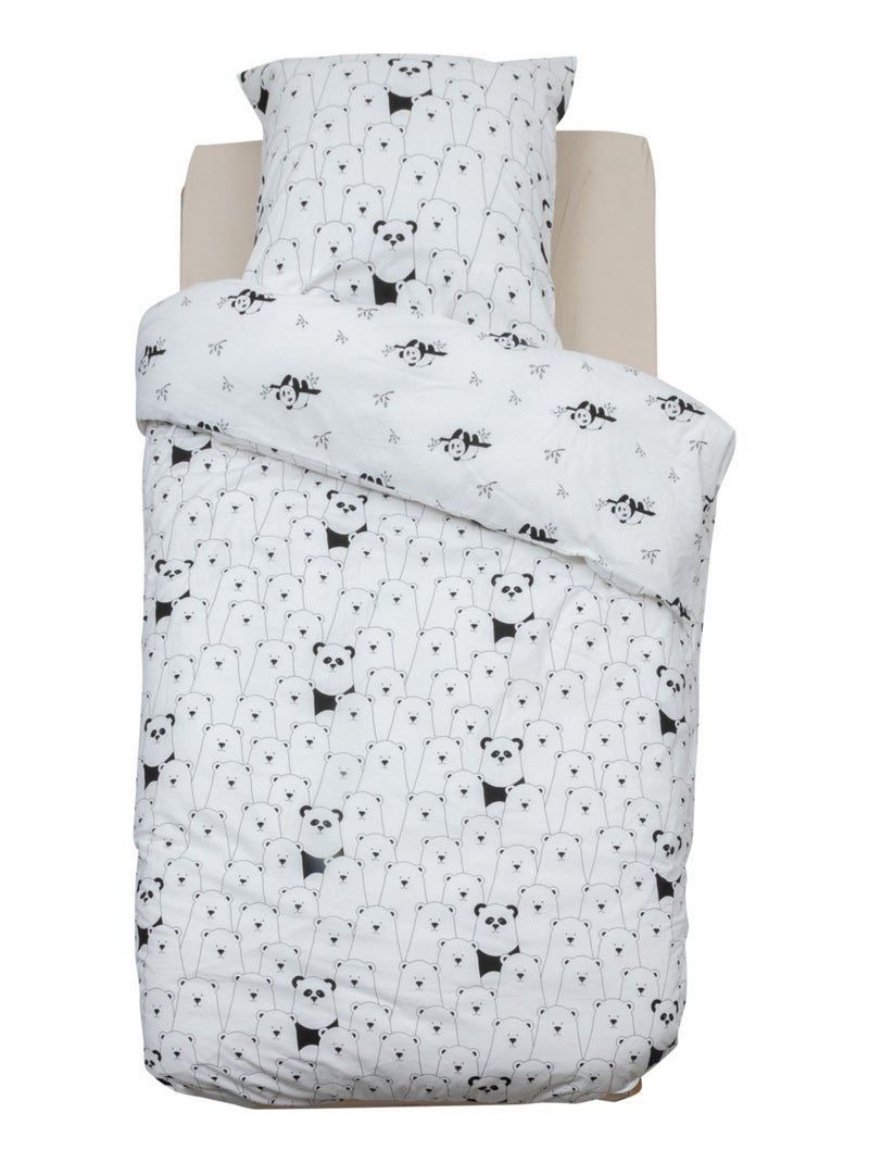 Juego de cama con estampado de panda Blanco - Kiabi