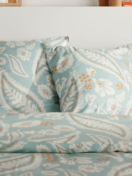 Juego de cama con estampado de plumas - Doble - Kiabi