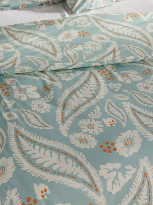 Juego de cama con estampado de plumas - Doble - Kiabi