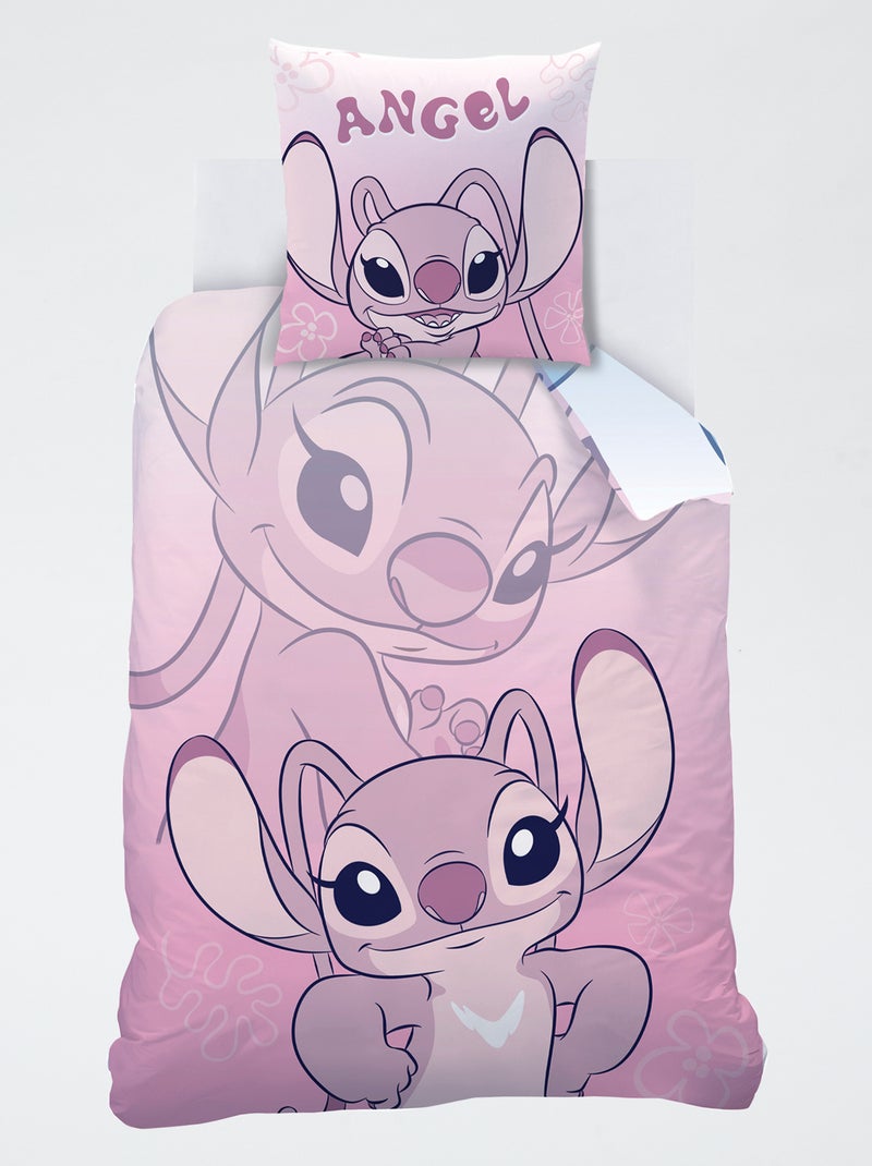 Juego de cama con estampado de 'Stitch y Angel' - 1 persona Azul - Kiabi