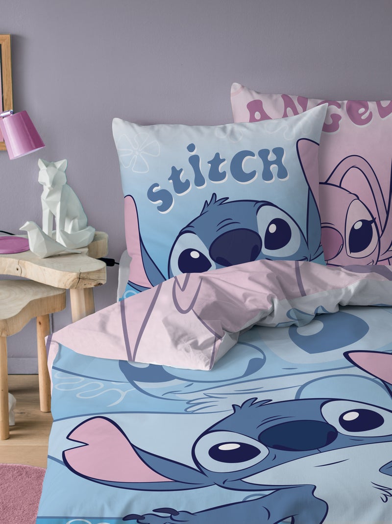 Juego de cama con estampado de 'Stitch y Angel' - 1 persona Azul - Kiabi