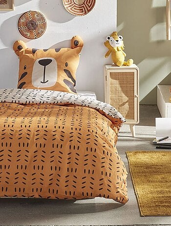 Juego de cama con estampado de tigre - Individual