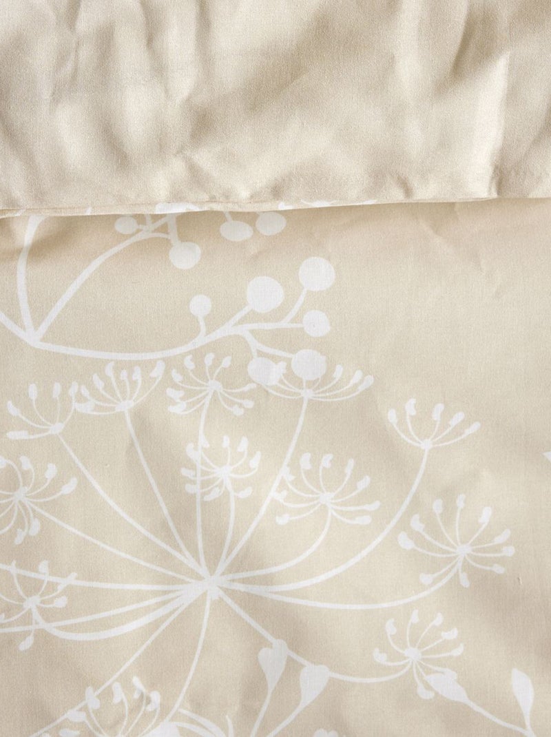 Juego de cama con estampado floral - 2 personas Beige - Kiabi