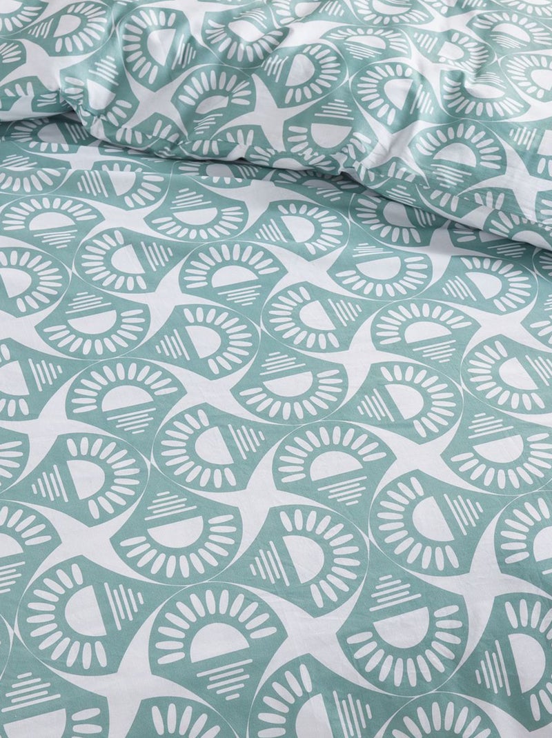 Juego de cama con estampado gráfico - 2 personas Verde - Kiabi
