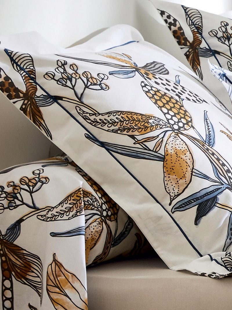 Juego de cama con exuberantes flores Blanco - Kiabi