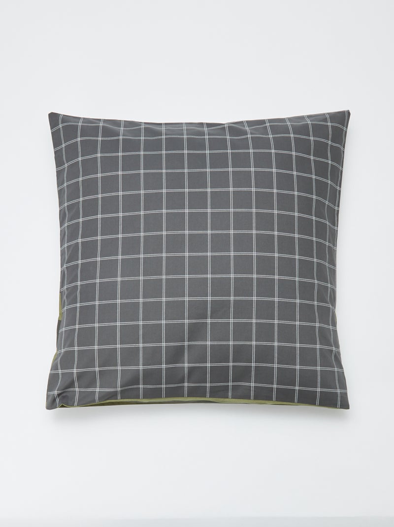 Juego de cama con funda nórdica (260 x 60 cm)   + 2 fundas de almohada GRIS - Kiabi