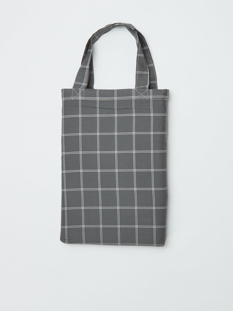 Juego de cama con funda nórdica (260 x 60 cm)   + 2 fundas de almohada GRIS - Kiabi