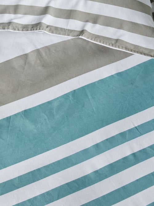 Juego de cama con rayas - Doble - Kiabi