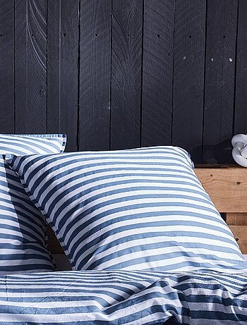 Juego de cama con rayas - Doble
