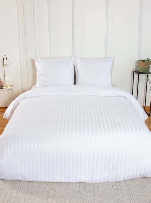 Juego de cama de 1 o 2 plazas de satén + 2 fundas de almohada - Kiabi