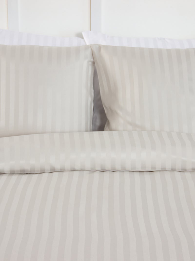 Juego de cama de 1 o 2 plazas de satén + 2 fundas de almohada Gris - Kiabi