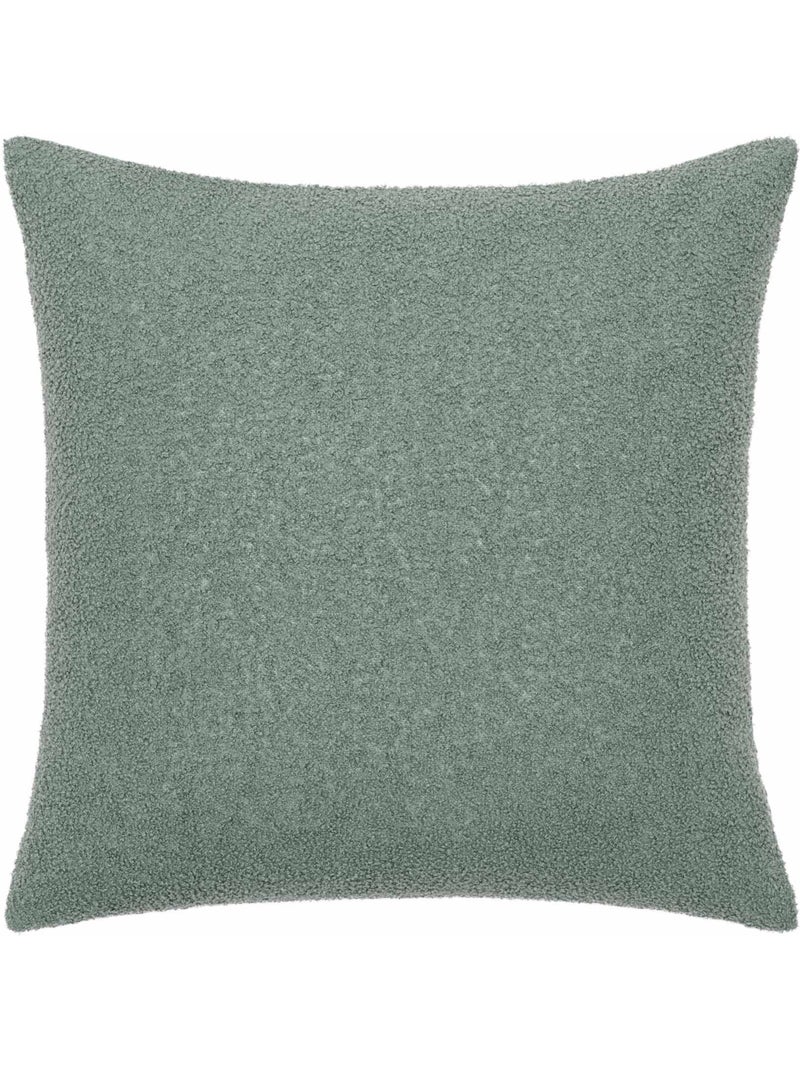 Juego de cama de 2 piezas de felpa con ribete a cuadros: funda nórdica + funda de almohada Verde - Kiabi