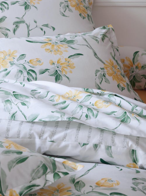 Juego de cama de 2 piezas en percal de algodón con motivo floral - Kiabi