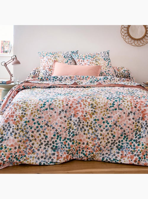 Juego de cama de 2 piezas Funda floral de algodón percal de 80 hilos + funda de almohada - Kiabi Juego de cama de 2 piezas Funda floral de algodón percal de 80 hilos + funda de almohada - Kiabi