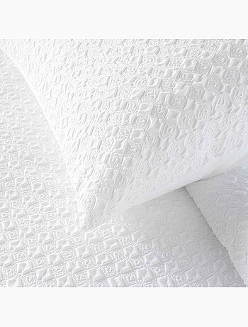 Juego de cama de 2 piezas reversible de algodón gofrado funda de cama + funda de almohada