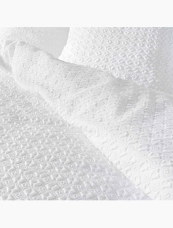 Juego de cama de 2 piezas reversible de algodón gofrado funda de cama + funda de almohada