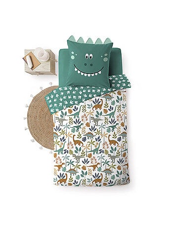 Juego de cama de 2 piezas reversible de dinosaurio