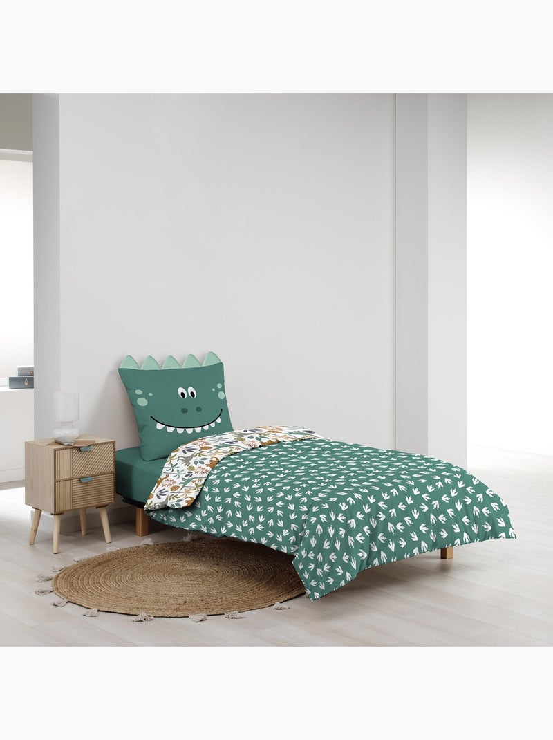Juego de cama de 2 piezas reversible de dinosaurio Verde - Kiabi