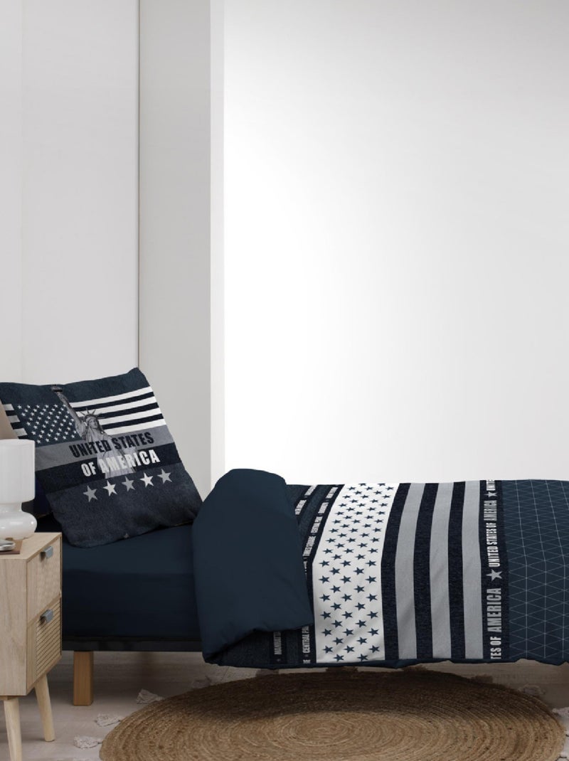 Juego de cama de 2 Piezas United States of America Azul - Kiabi