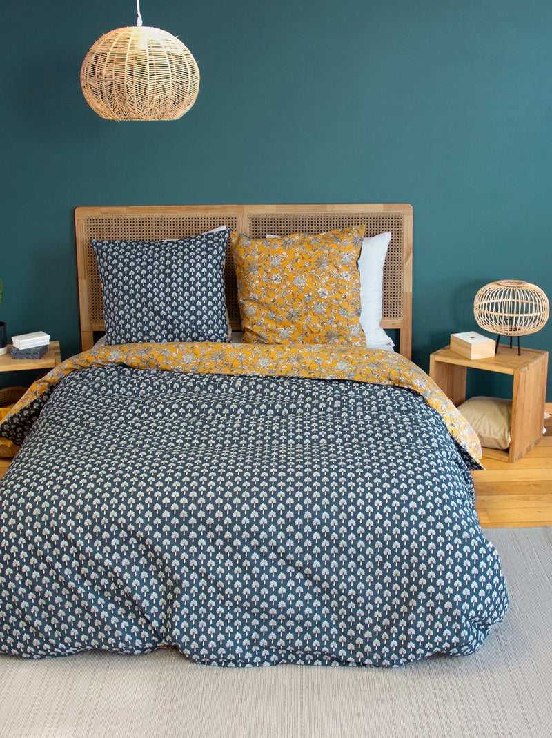 Juego de cama de 3 piezas - 2 personas - Funda nórdica + 2 fundas de almohada Amarillo - Kiabi
