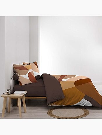 Juego de cama de 3 piezas, 100 % algodón, con diseño gráfico: funda nórdica + fundas de almohada