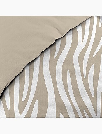 Juego de cama de 3 piezas, 100 % algodón, con estampado de cebra: funda nórdica y fundas de almohada