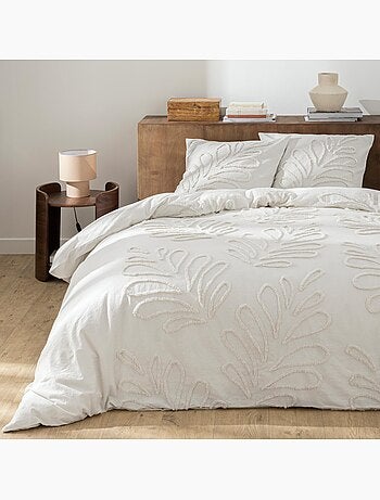 Juego de cama de 3 piezas, 100 % algodón tufting, con funda nórdica y fundas de almohada