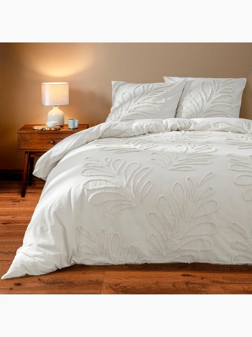 Juego de cama de 3 piezas, 100 % algodón tufting, con funda nórdica y fundas de almohada - Kiabi