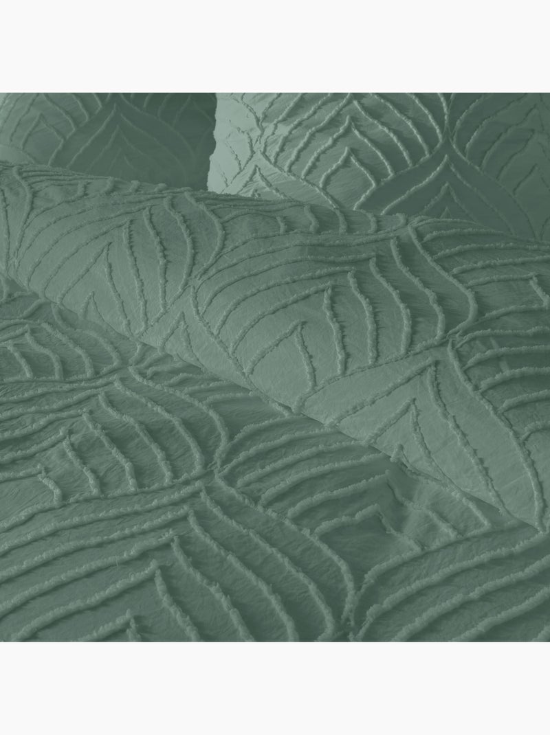 Juego de cama de 3 piezas con acolchado Verde - Kiabi