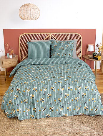 Juego de cama de 3 piezas con diseño de ramos florales