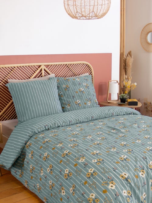 Juego de cama de 3 piezas con diseño de ramos florales - Kiabi Juego de cama de 3 piezas con diseño de ramos florales - Kiabi