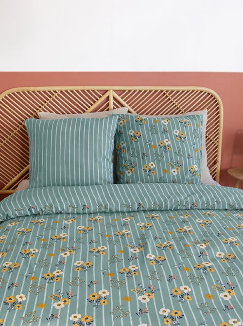 Juego de cama de 3 piezas con diseño de ramos florales - Kiabi Juego de cama de 3 piezas con diseño de ramos florales - Kiabi