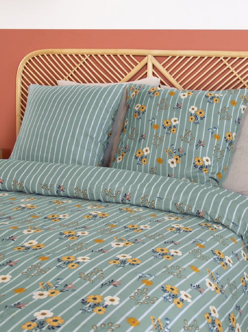 Juego de cama de 3 piezas con diseño de ramos florales - Kiabi Juego de cama de 3 piezas con diseño de ramos florales - Kiabi