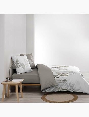 Juego de cama de 3 piezas con estampado de follaje, funda y fundas de almohada