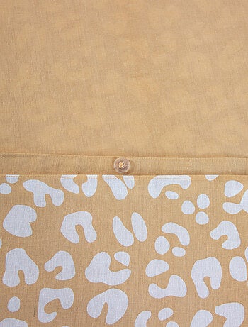 Juego de cama de 3 piezas con estampado de leopardo, funda y fundas de almohada