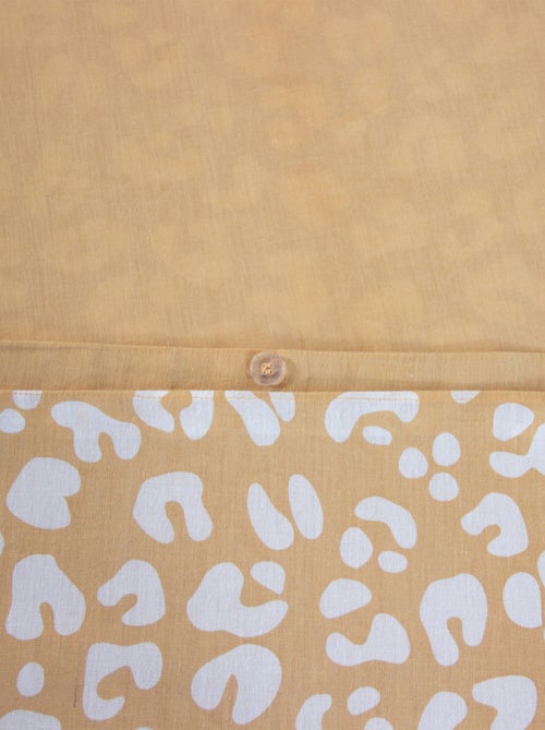 Juego de cama de 3 piezas con estampado de leopardo, funda y fundas de almohada - Kiabi Juego de cama de 3 piezas con estampado de leopardo, funda y fundas de almohada - Kiabi
