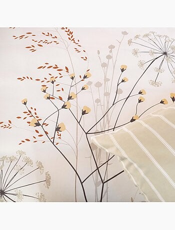 Juego de cama de 3 piezas con flores en el anverso y rayas en el reverso