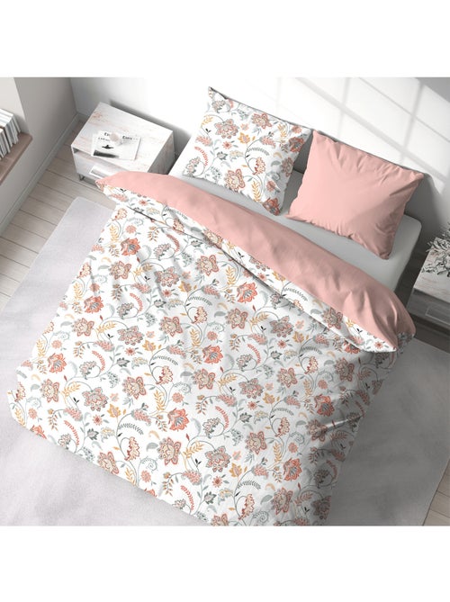 Juego de cama de 3 piezas con flores reversibles - Kiabi