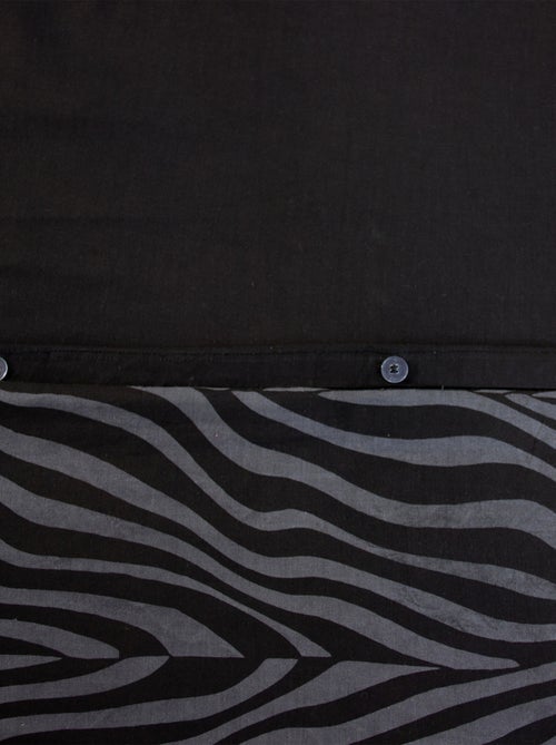 Juego de cama de 3 piezas de algodón cebra, funda y fundas de almohada - Kiabi