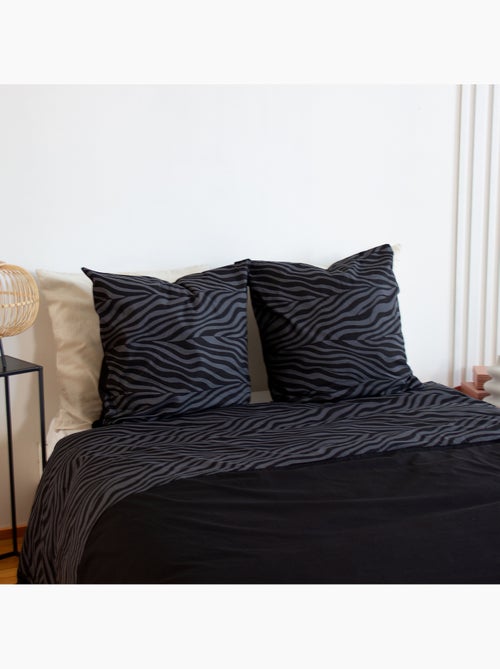 Juego de cama de 3 piezas de algodón cebra, funda y fundas de almohada - Kiabi