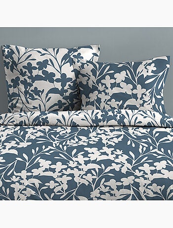 Juego de cama de 3 piezas de algodón con estampado floral, funda + fundas de almohada