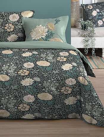 Juego de cama de 3 piezas de algodón floral