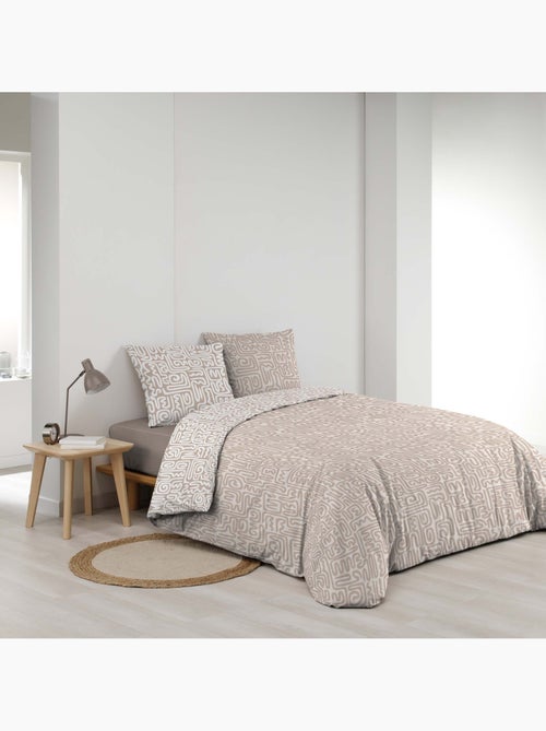 Juego de cama de 3 piezas de algodón geométrico, funda y fundas de almohada - Kiabi