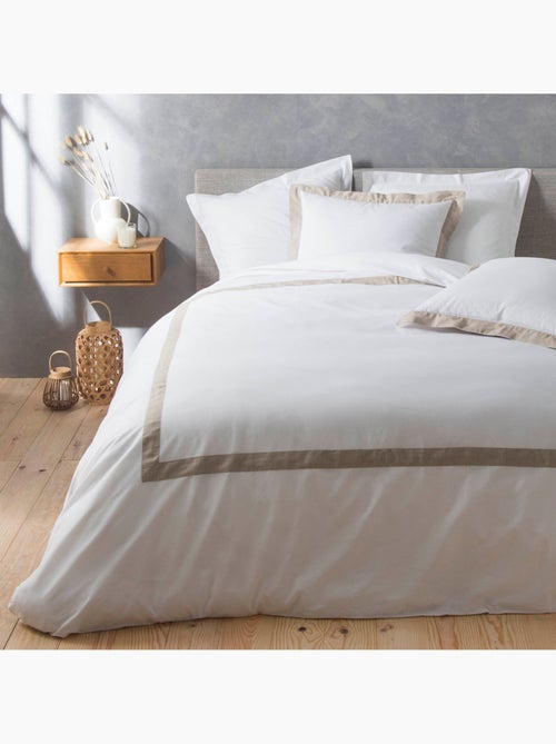 Juego de cama de 3 piezas de algodón y lino - Kiabi