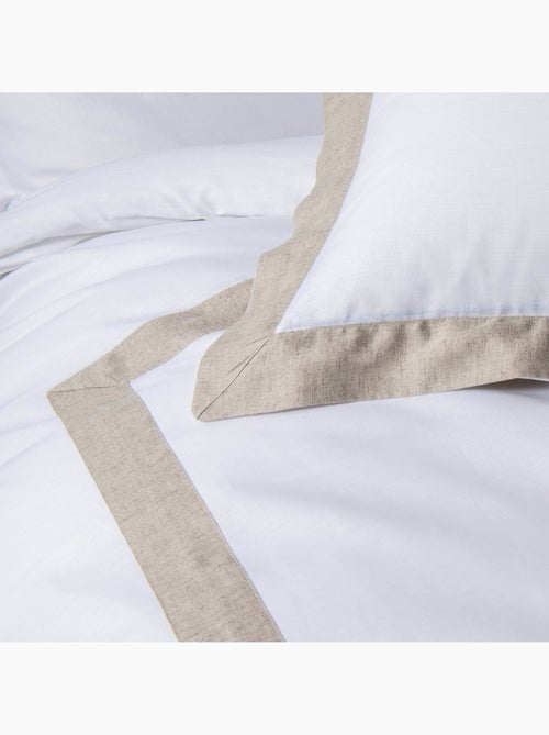 Juego de cama de 3 piezas de algodón y lino - Kiabi