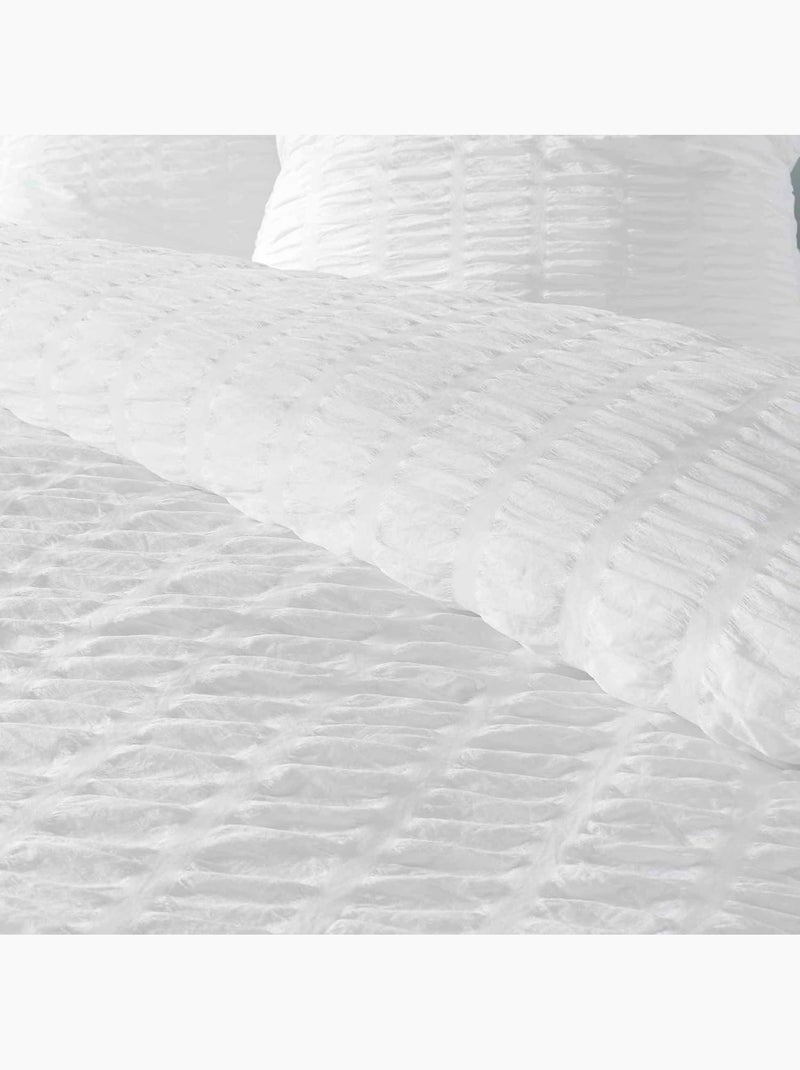 Juego de cama de 3 piezas de microfibra Blanco - Kiabi